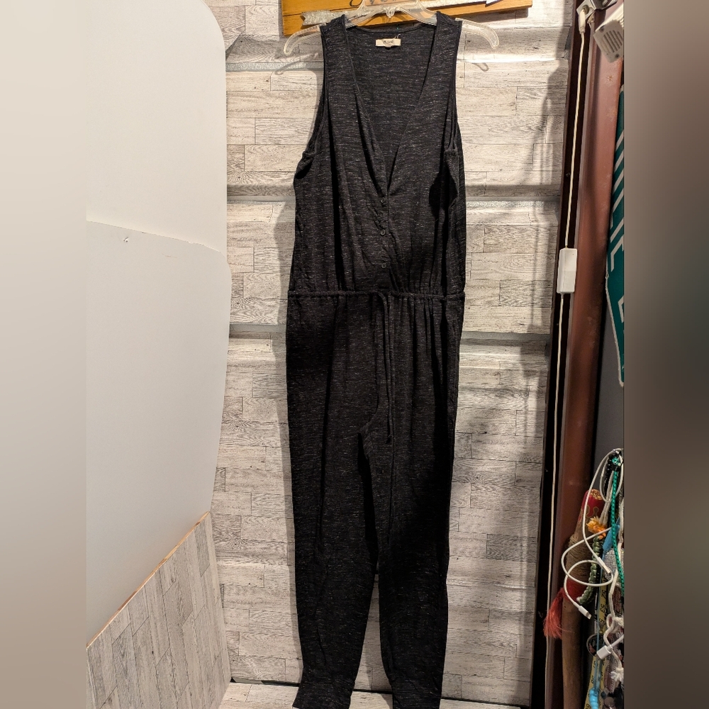 Madewell Black Sleeveless Jumpsuit Size Large - Picture 2 of 9